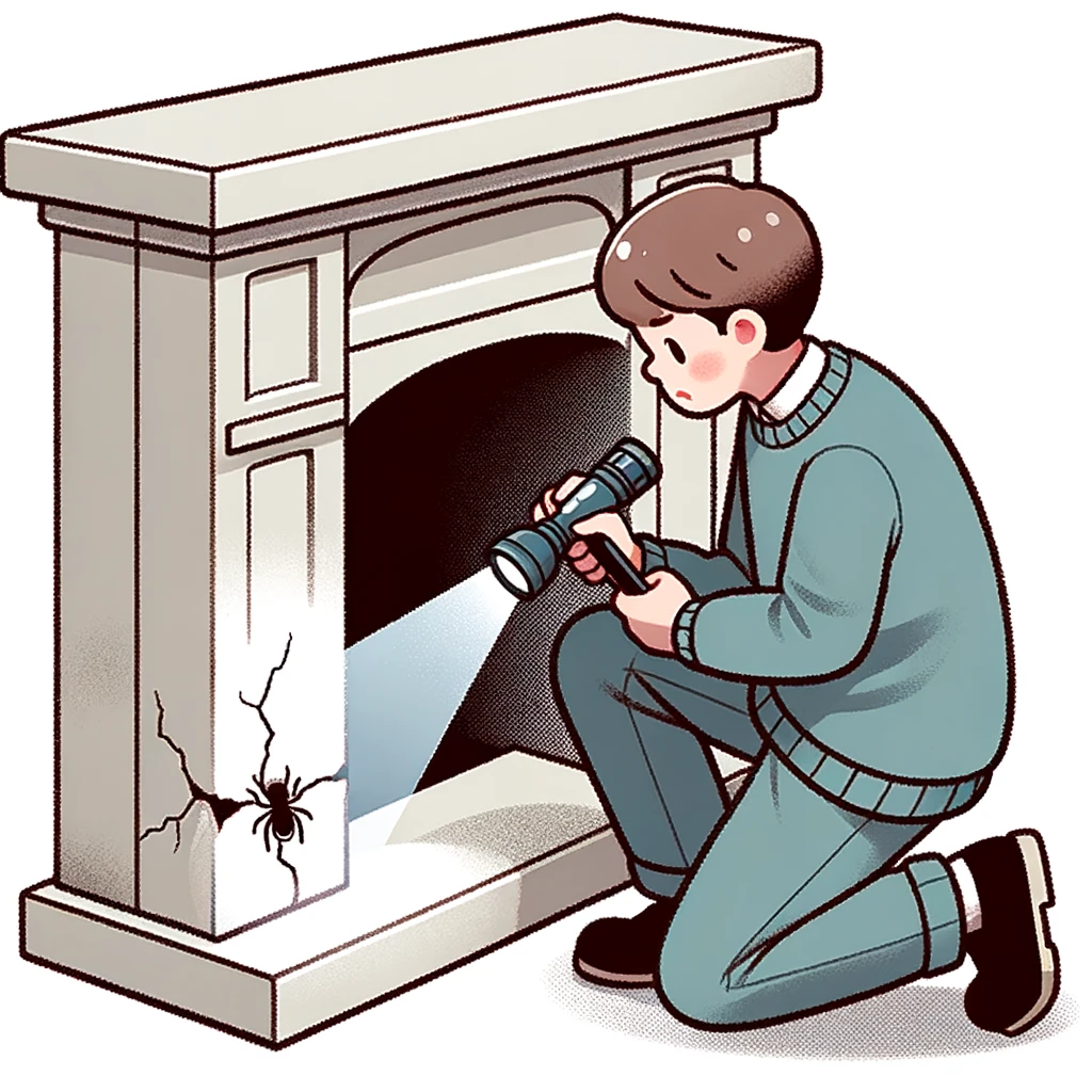 Fix4U Technicians fixing fireplace mantel or surround damage